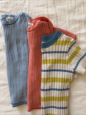 Set of 3 Malbi Colorful Striped Kids Tees